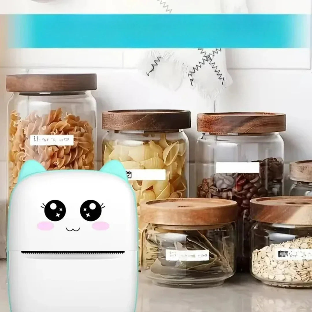 Mobiler Bluetooth Mini-Drucker | Kabelloser Foto- & Etikettendrucker für Android und iOS