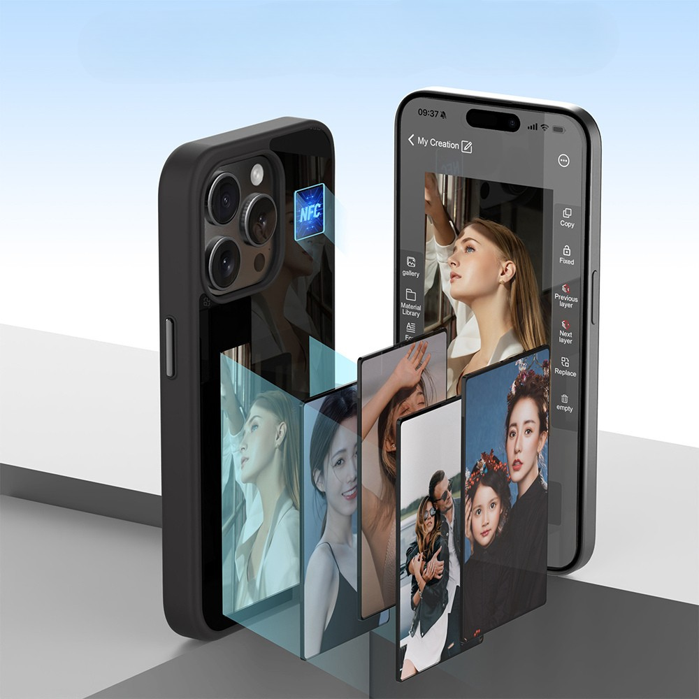 NFC E-Ink iPhone Case – 4 Farben, DIY, Akkufrei