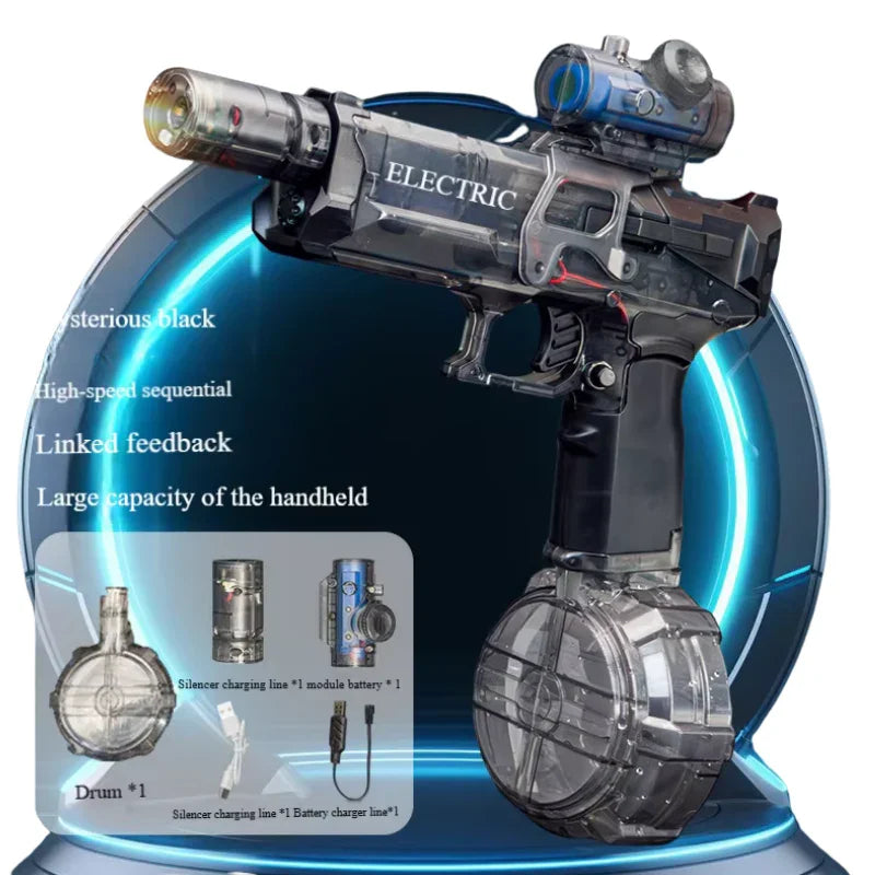 PowerBlaster – Elektrische Wasserpistole mit Lichteffekten - Kauftronik