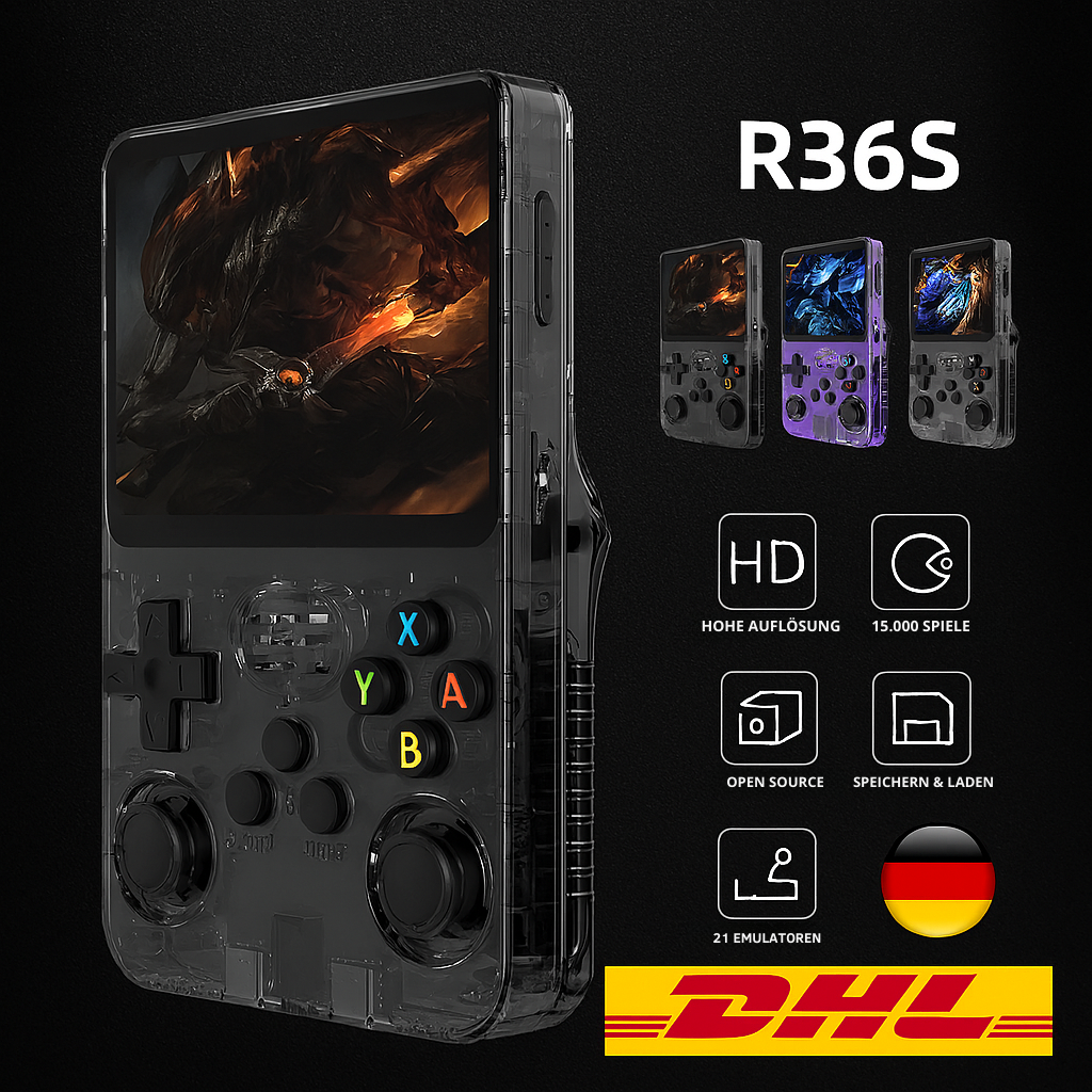 R36S Retro Handheld-Konsole – 128GB/64GB, 3,5'' IPS, Linux