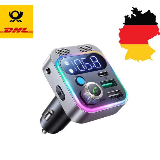 Auto Ladegerät mit Bluetooth 5.3 & 4 USB Ports - Kauftronik