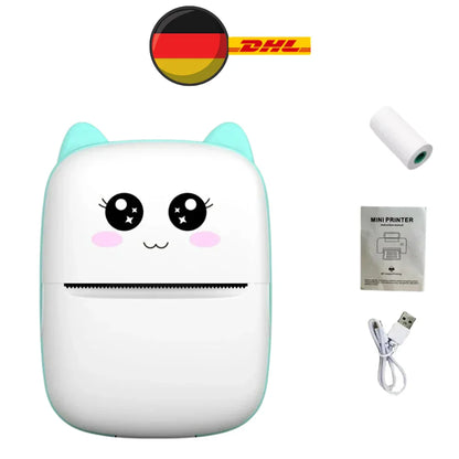 Mobiler Bluetooth Mini-Drucker | Kabelloser Foto- & Etikettendrucker für Android und iOS