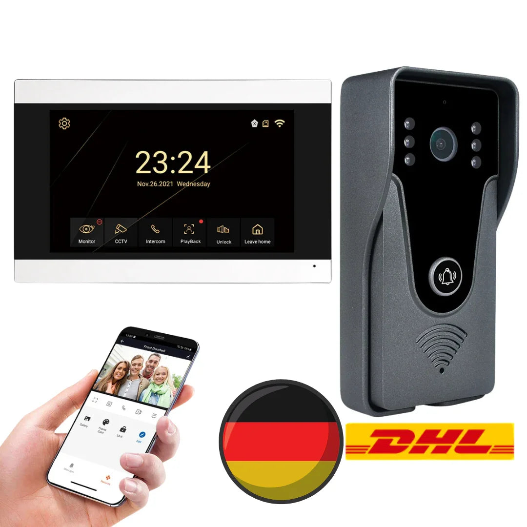 Drahtlose 1080P Video-Türklingel mit Fernentriegelung
