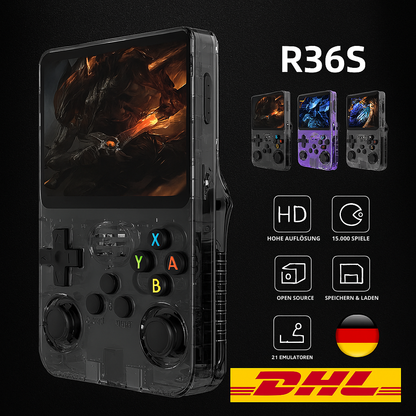 R36S Retro Handheld-Konsole – 128GB/64GB, 3,5'' IPS, Linux